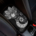Spiritual Owl With Sun And Moon Print Car Center Console Cover