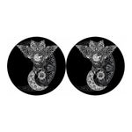 Spiritual Owl With Sun And Moon Print Car Coasters