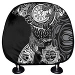 Spiritual Owl With Sun And Moon Print Car Headrest Covers