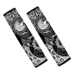 Spiritual Owl With Sun And Moon Print Car Seat Belt Covers