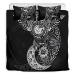 Spiritual Owl With Sun And Moon Print Duvet Cover Bedding Set