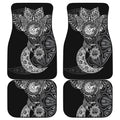 Spiritual Owl With Sun And Moon Print Front and Back Car Floor Mats