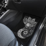 Spiritual Owl With Sun And Moon Print Front and Back Car Floor Mats