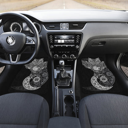 Spiritual Owl With Sun And Moon Print Front Car Floor Mats
