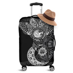 Spiritual Owl With Sun And Moon Print Luggage Cover