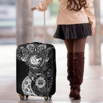 Spiritual Owl With Sun And Moon Print Luggage Cover