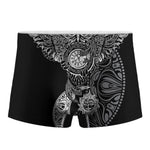 Spiritual Owl With Sun And Moon Print Men's Boxer Briefs