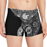 Spiritual Owl With Sun And Moon Print Men's Boxer Briefs