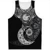 Spiritual Owl With Sun And Moon Print Men's Tank Top