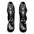 Spiritual Owl With Sun And Moon Print Muay Thai Shin Guards