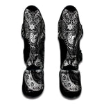 Spiritual Owl With Sun And Moon Print Muay Thai Shin Guard