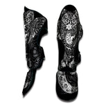 Spiritual Owl With Sun And Moon Print Muay Thai Shin Guard