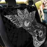 Spiritual Owl With Sun And Moon Print Pet Car Back Seat Cover