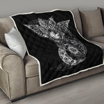 Spiritual Owl With Sun And Moon Print Quilt