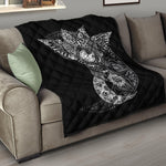 Spiritual Owl With Sun And Moon Print Quilt