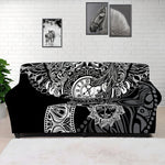 Spiritual Owl With Sun And Moon Print Sofa Cover