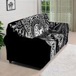 Spiritual Owl With Sun And Moon Print Sofa Cover