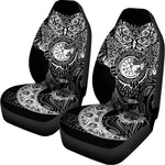 Spiritual Owl With Sun And Moon Print Universal Fit Car Seat Covers