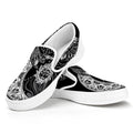 Spiritual Owl With Sun And Moon Print White Slip On Sneakers