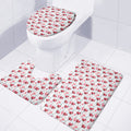 Splash Wine Pattern Print 3 Piece Bath Mat Set