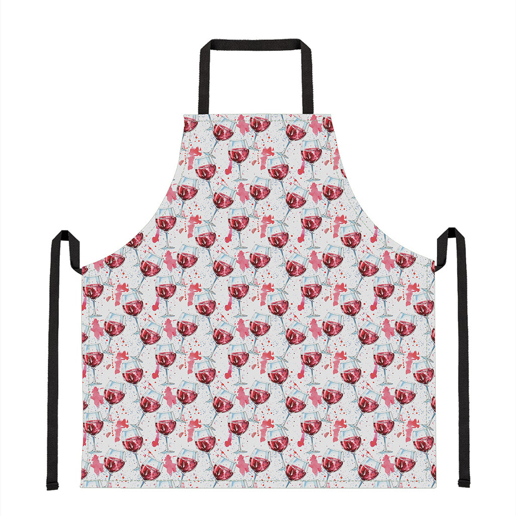 Splash Wine Pattern Print Apron