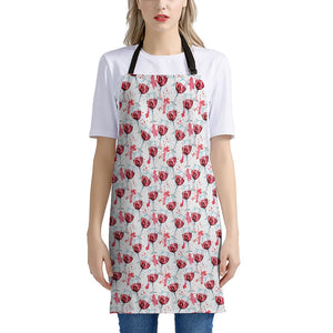 Splash Wine Pattern Print Apron