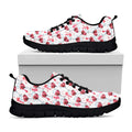 Splash Wine Pattern Print Black Running Shoes
