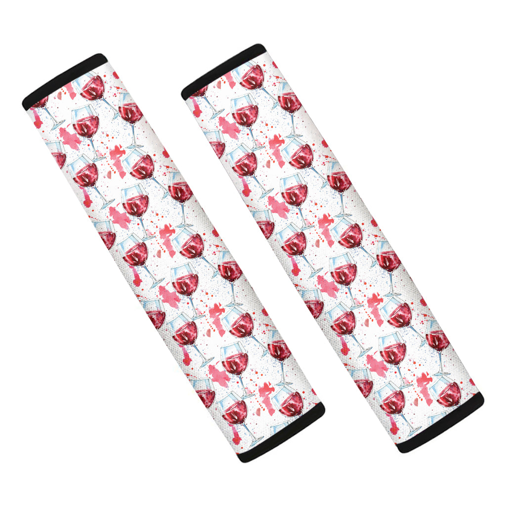 Splash Wine Pattern Print Car Seat Belt Covers