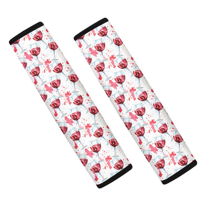 Splash Wine Pattern Print Car Seat Belt Covers