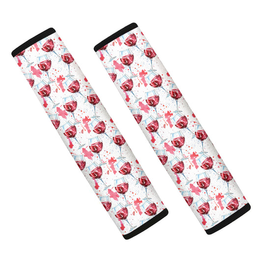 Splash Wine Pattern Print Car Seat Belt Covers