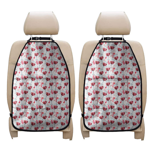 Splash Wine Pattern Print Car Seat Organizers