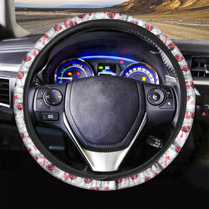 Splash Wine Pattern Print Car Steering Wheel Cover
