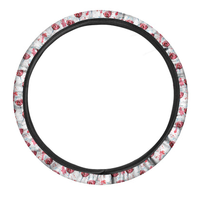 Splash Wine Pattern Print Car Steering Wheel Cover