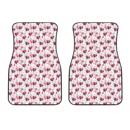 Splash Wine Pattern Print Front Car Floor Mats