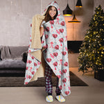 Splash Wine Pattern Print Hooded Blanket