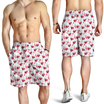 Splash Wine Pattern Print Men's Shorts