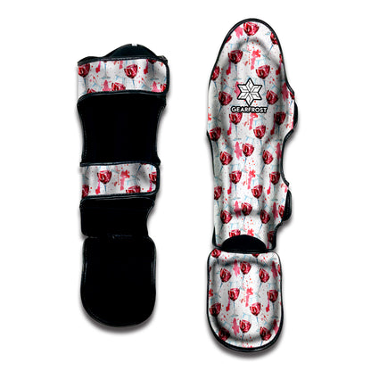 Splash Wine Pattern Print Muay Thai Shin Guard