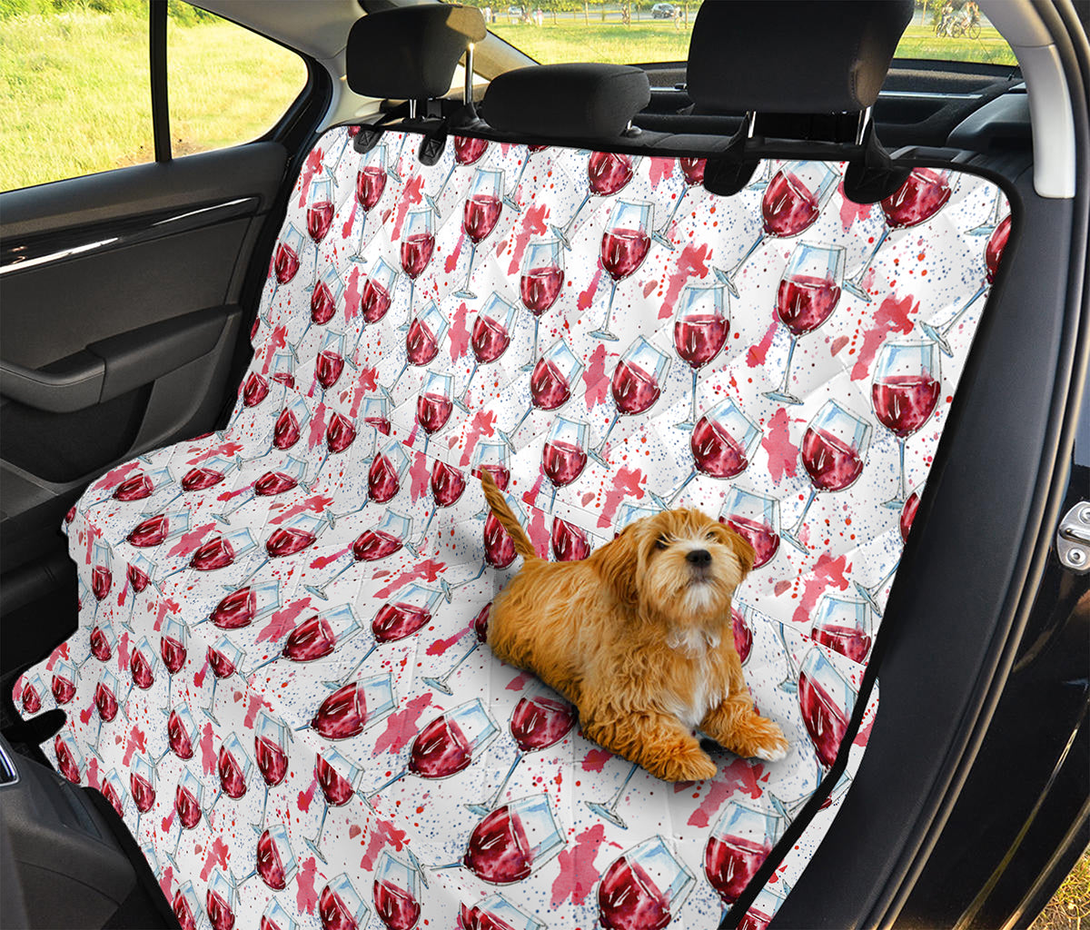 Splash Wine Pattern Print Pet Car Back Seat Cover