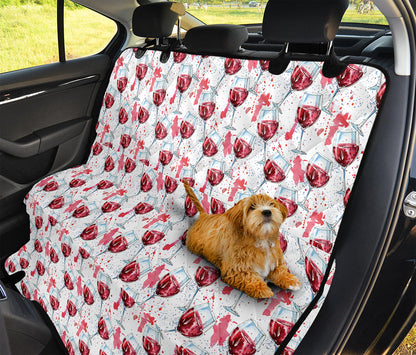 Splash Wine Pattern Print Pet Car Back Seat Cover