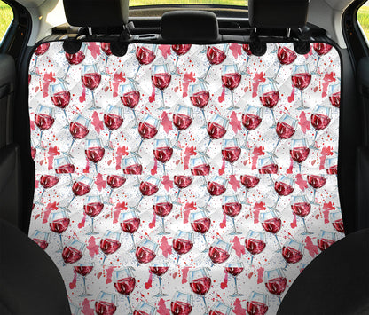Splash Wine Pattern Print Pet Car Back Seat Cover