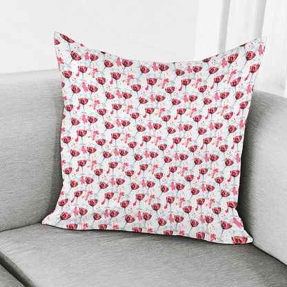 Splash Wine Pattern Print Pillow Cover