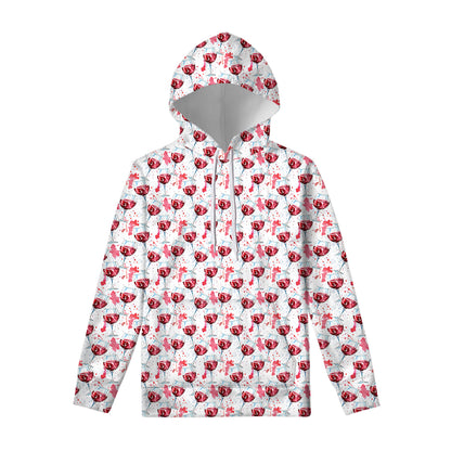 Splash Wine Pattern Print Pullover Hoodie
