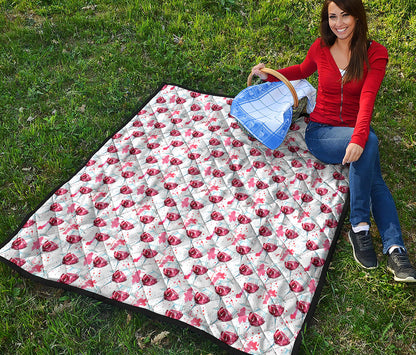 Splash Wine Pattern Print Quilt