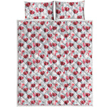 Splash Wine Pattern Print Quilt Bed Set