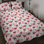 Splash Wine Pattern Print Quilt Bed Set