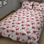 Splash Wine Pattern Print Quilt Bed Set
