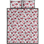 Splash Wine Pattern Print Quilt Bed Set