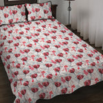Splash Wine Pattern Print Quilt Bed Set