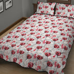 Splash Wine Pattern Print Quilt Bed Set