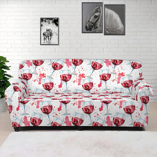 Splash Wine Pattern Print Sofa Cover